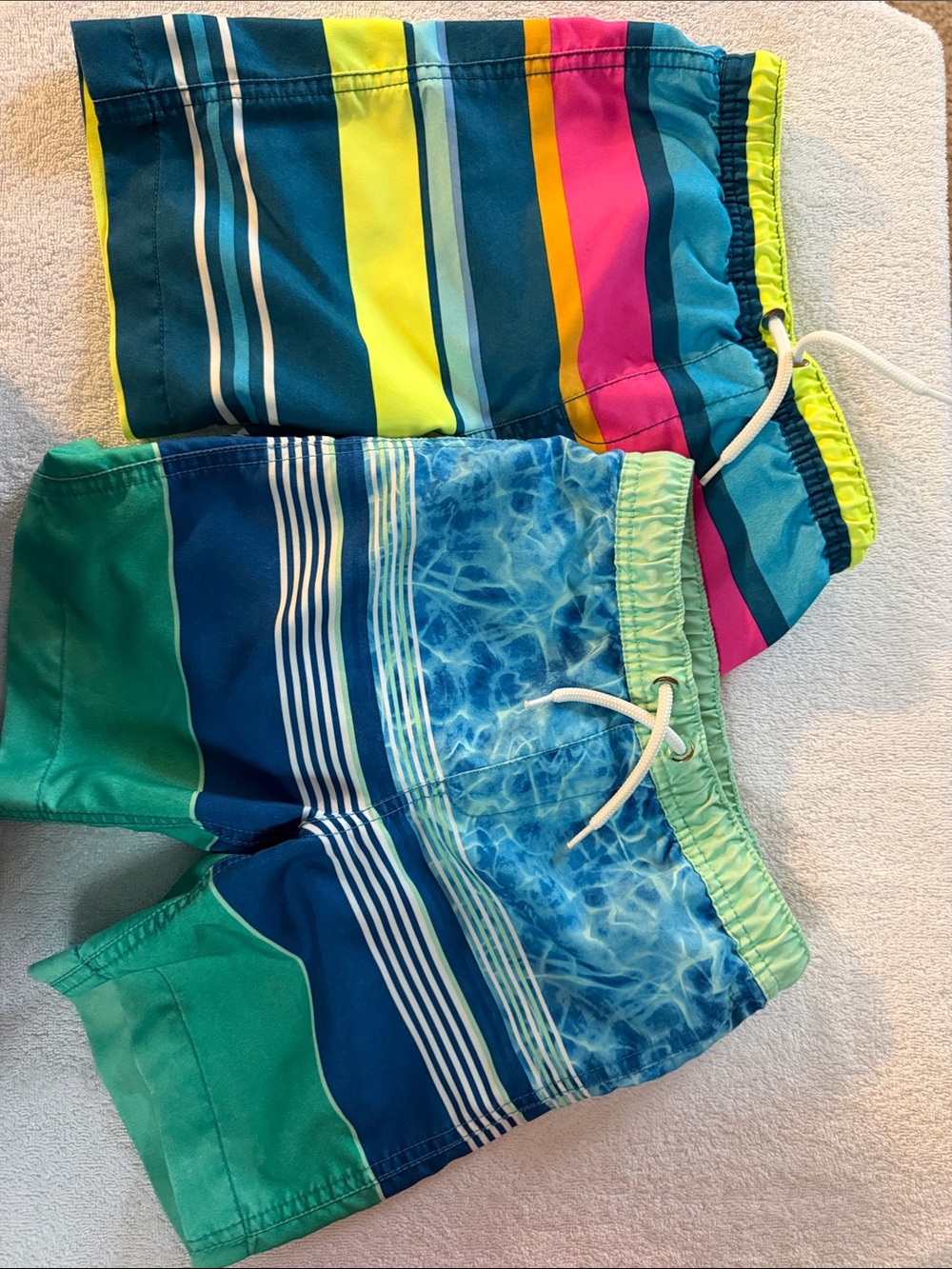 Boys Lands End swim trunks bundle